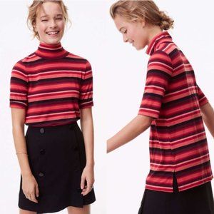 Women's Striped Turtleneck Shirt by LOFT